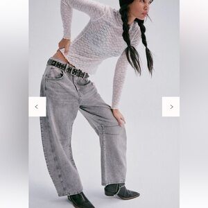 We The Free Gray Boyfriend Jeans Relaxed Fit